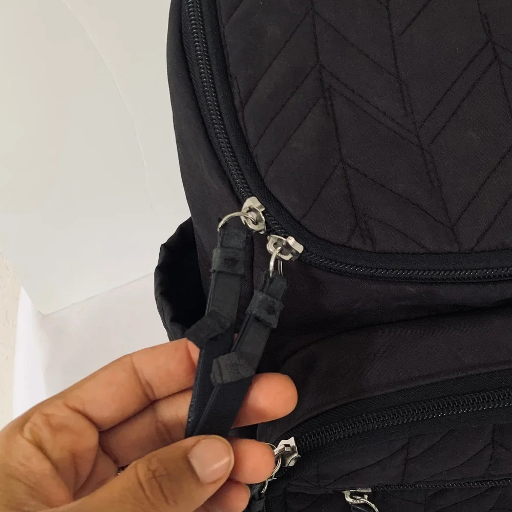 Skip Hop Forma Diaper Bag Backpack Black Chevron Quilted Padded Straps Travel